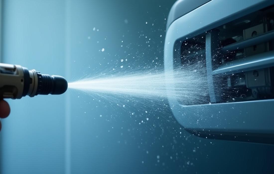 高圧洗浄機による内部洗浄