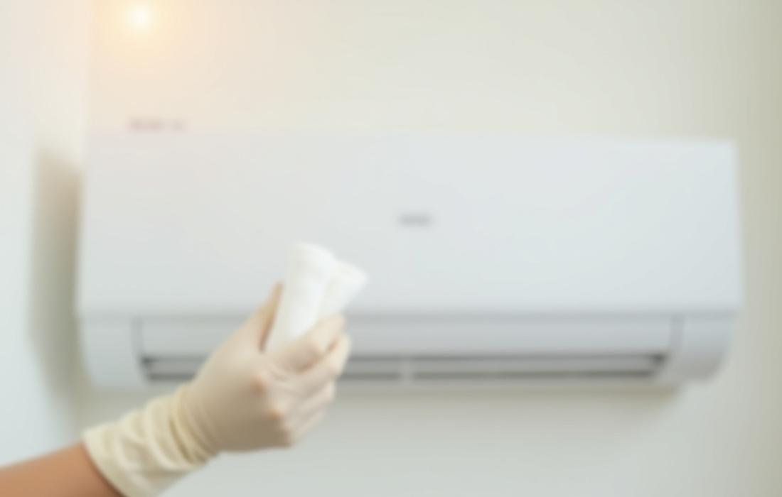 洗浄後の清潔なエアコン組み立て完了