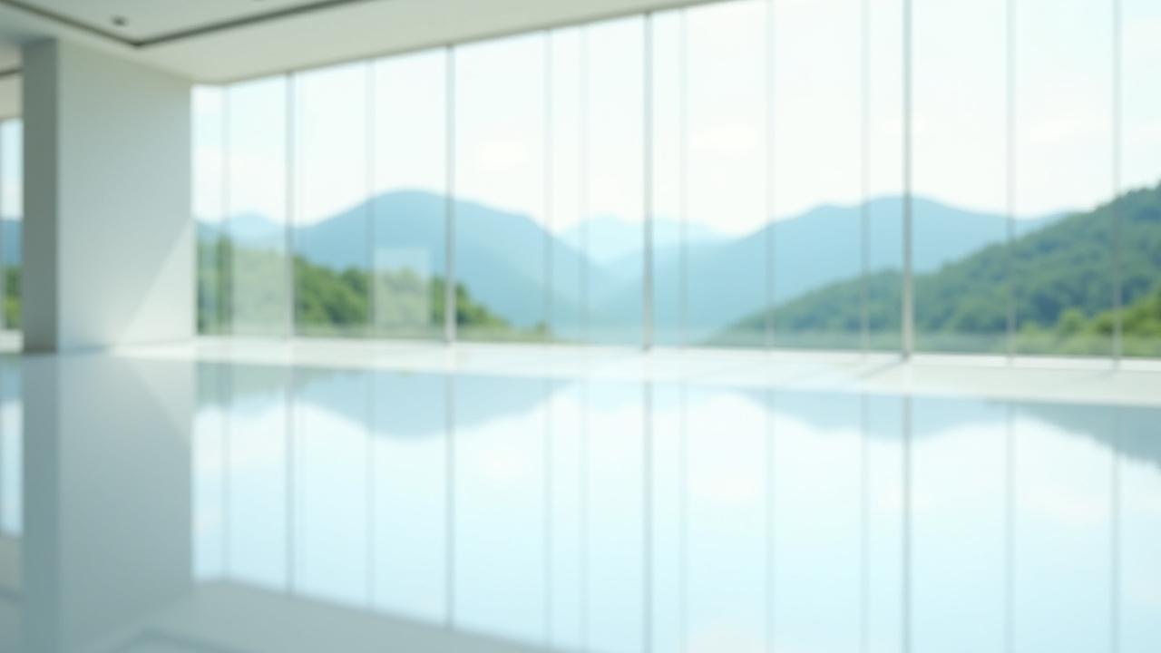 一戸町のオフィスで輝くワックスがけされた床